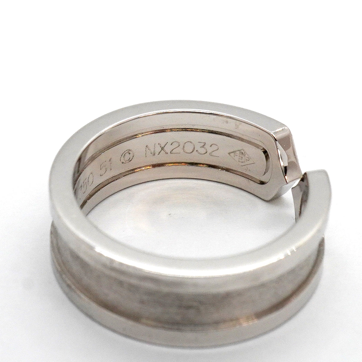 【6jkb0450】カルティエ リング C2 K18WG ホワイトゴールド ダイヤモンド ＃51【中古】レディース