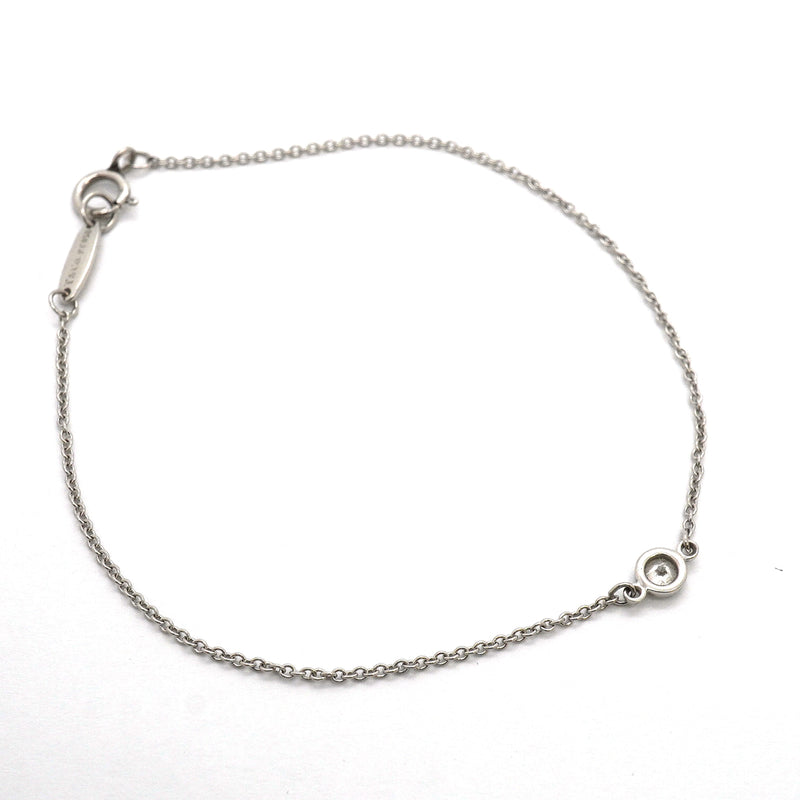 【6jkb0454】ティファニー ブレスレット バイザヤード 1PD Pt950 プラチナ ダイヤモンド【中古】レディース