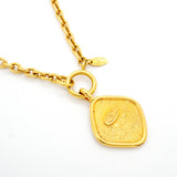 【6jkb0455】シャネル ネックレス ヴィンテージ ココマーク シャネルロゴ 菱形 GPメッキ ゴールド【中古】レディース