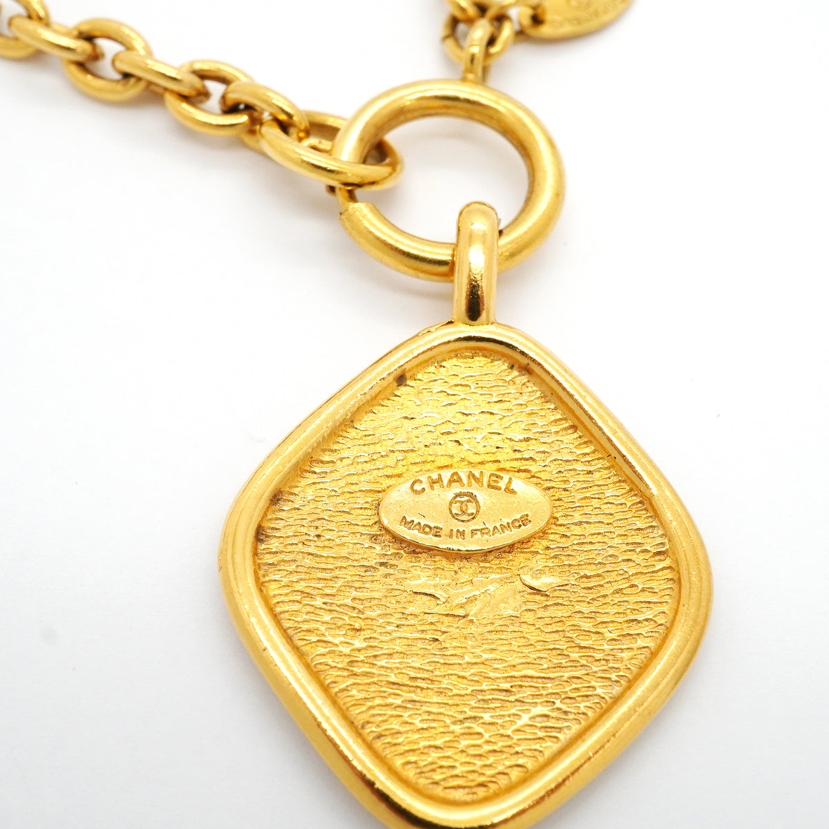 【6jkb0455】シャネル ネックレス ヴィンテージ ココマーク シャネルロゴ 菱形 GPメッキ ゴールド【中古】レディース