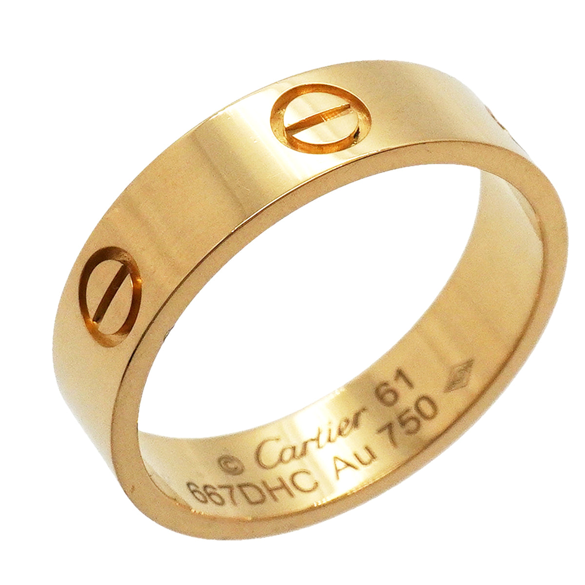 【6jkb0459】カルティエ リング ラブ K18YG イエローゴールド ＃61【中古】メンズ