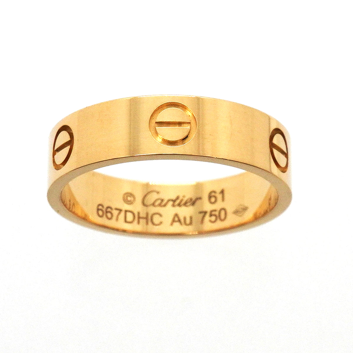 【6jkb0459】カルティエ リング ラブ K18YG イエローゴールド ＃61【中古】メンズ