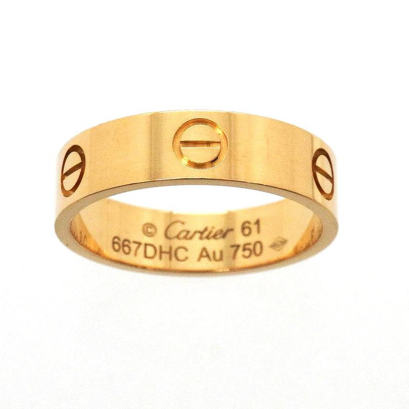 【6jkb0459】カルティエ リング ラブ K18YG イエローゴールド ＃61【中古】メンズ