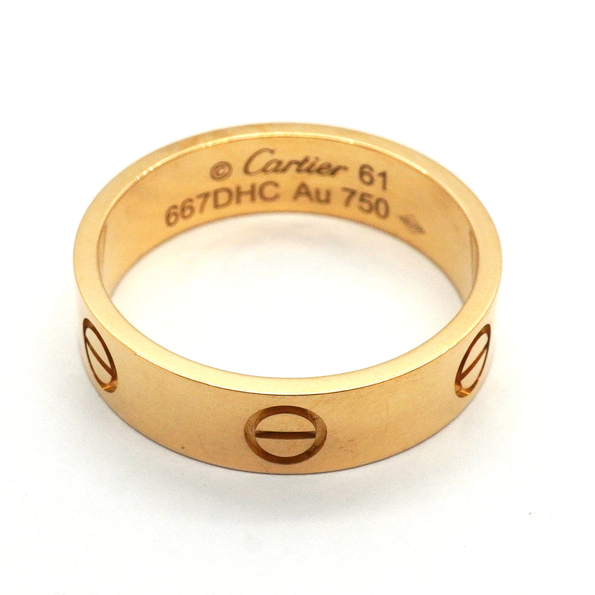 【6jkb0459】カルティエ リング ラブ K18YG イエローゴールド ＃61【中古】メンズ
