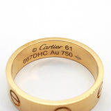 【6jkb0459】カルティエ リング ラブ K18YG イエローゴールド ＃61【中古】メンズ