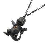 【6jkb0464】ティファニー ネックレス ポケモンコラボ/ヒトカゲ シルバー925 ダイヤモンド ブラック【中古】レディース