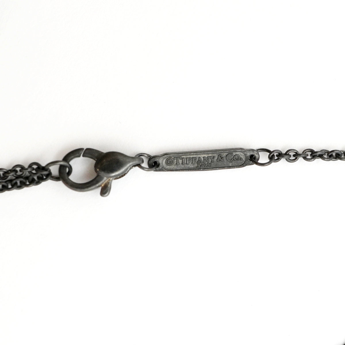 【6jkb0464】ティファニー ネックレス ポケモンコラボ/ヒトカゲ シルバー925 ダイヤモンド ブラック【中古】レディース