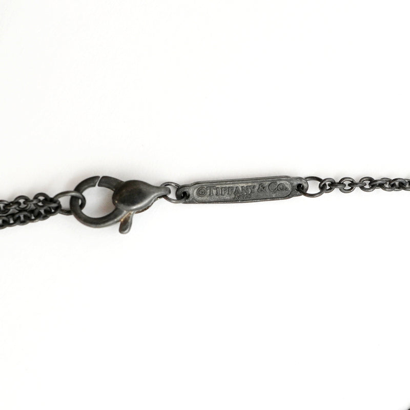 【6jkb0464】ティファニー ネックレス ポケモンコラボ/ヒトカゲ シルバー925 ダイヤモンド ブラック【中古】レディース