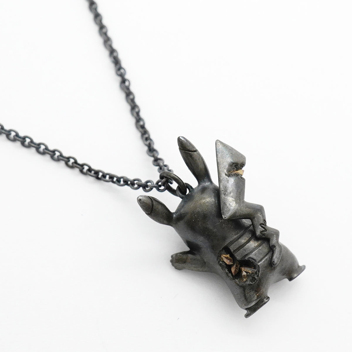 【6jkb0465】ティファニー ネックレス ポケモンコラボ/ピカチュウ シルバー925 ダイヤモンド【中古】レディース