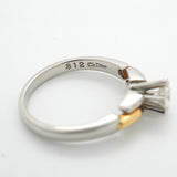 【6jkb0472】クリスチャンディオール リング 1PD K18YG イエローゴールド Pt950 プラチナ ダイヤモンド/0.266ct 7.5号【中古】レディース