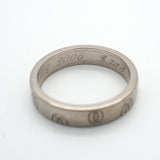 【6jkb0493】カルティエ リング ハッピーバースデー K18WG ホワイトゴールド ＃51【中古】レディース