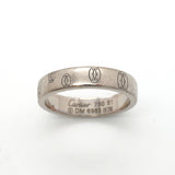 【6jkb0493】カルティエ リング ハッピーバースデー K18WG ホワイトゴールド ＃51【中古】レディース