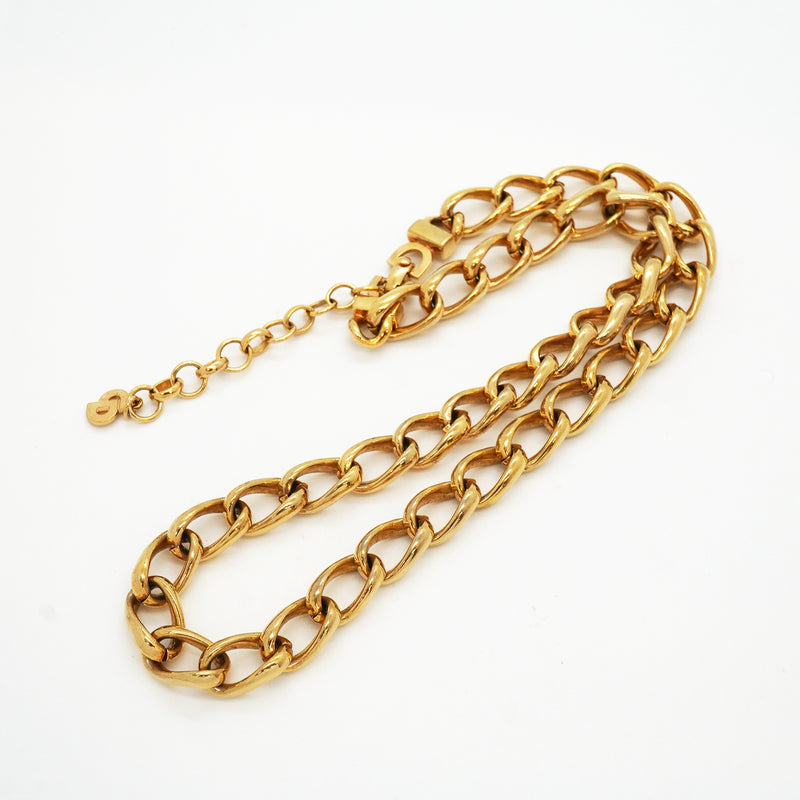 【6jkb0496】クリスチャンディオール ネックレス GPメッキ ゴールド【中古】レディース