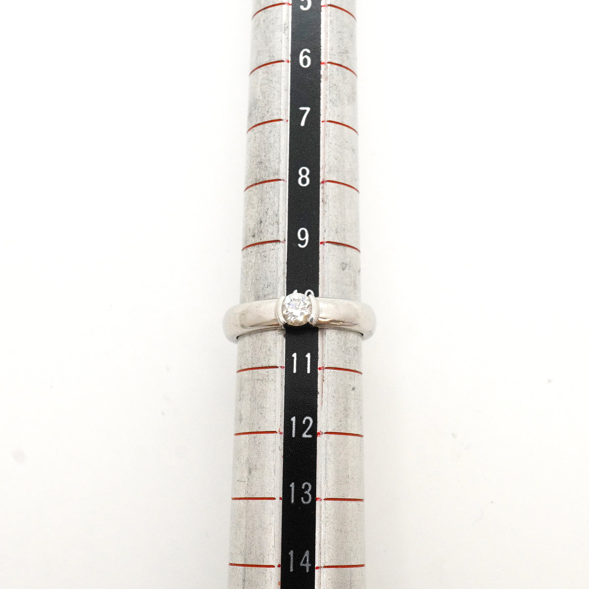 【6jkb0498】ティファニー リング ドッツ 1PD Pt950 プラチナ ダイヤモンド 0.26ct 10号【中古】レディース