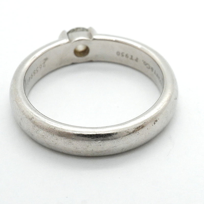 【6jkb0498】ティファニー リング ドッツ 1PD Pt950 プラチナ ダイヤモンド 0.26ct 10号【中古】レディース