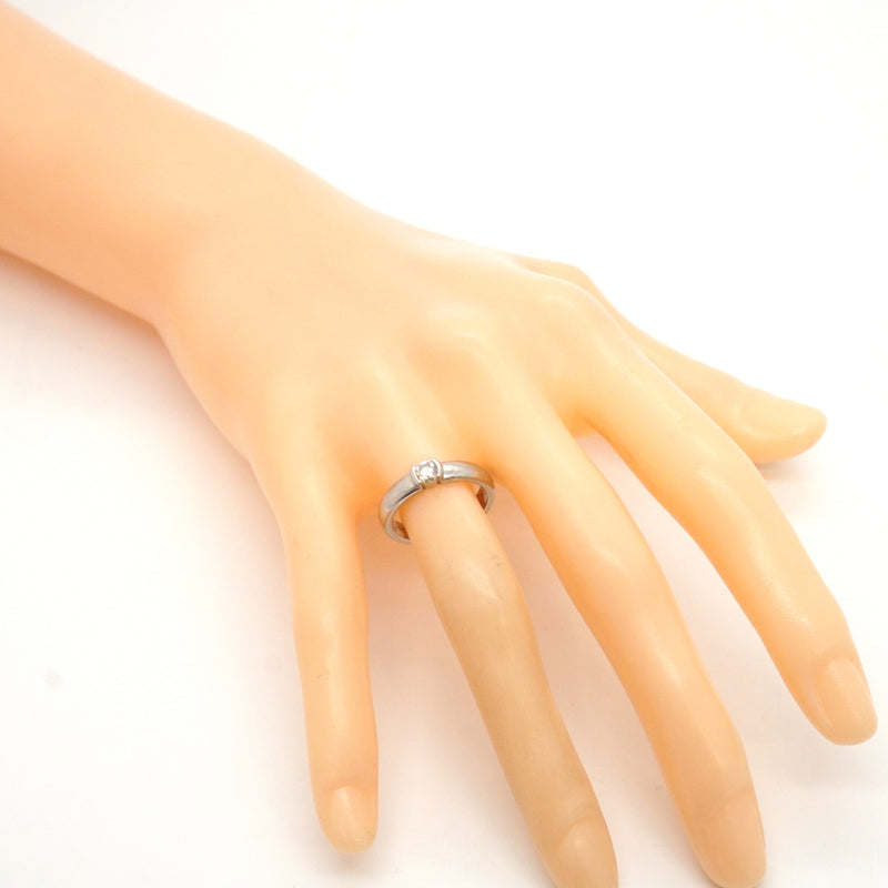 【6jkb0498】ティファニー リング ドッツ 1PD Pt950 プラチナ ダイヤモンド 0.26ct 10号【中古】レディース