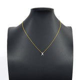 【6jkb0499】ティファニー ネックレス キス パヴェ K18YG イエローゴールド Pt950 プラチナ ダイヤモンド【中古】レディース