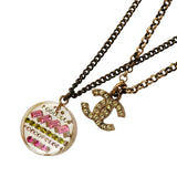 【6jkb0504】シャネル ネックレス ココマーク プラスチック GPメッキ ラインストーン ゴールド マルチカラー【中古】レディース