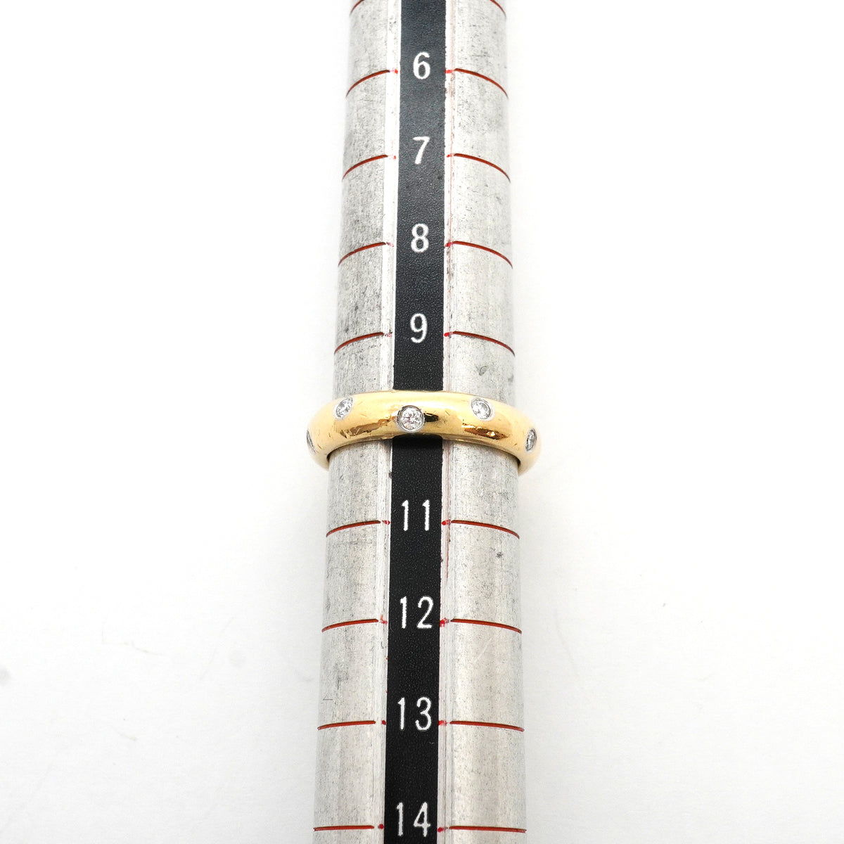 【6jkb0516】ティファニー リング ドッツ K18YG イエローゴールド Pt950 プラチナ ダイヤモンド 10号【中古】レディース