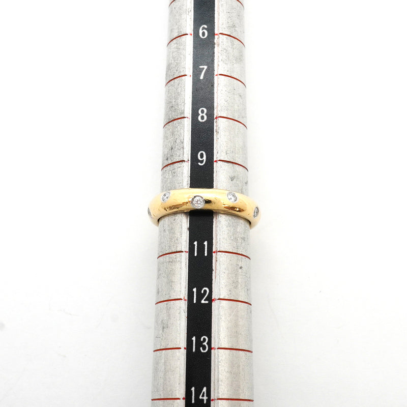 【6jkb0516】ティファニー リング ドッツ K18YG イエローゴールド Pt950 プラチナ ダイヤモンド 10号【中古】レディース