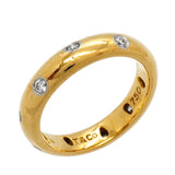 【6jkb0516】ティファニー リング ドッツ K18YG イエローゴールド Pt950 プラチナ ダイヤモンド 10号【中古】レディース