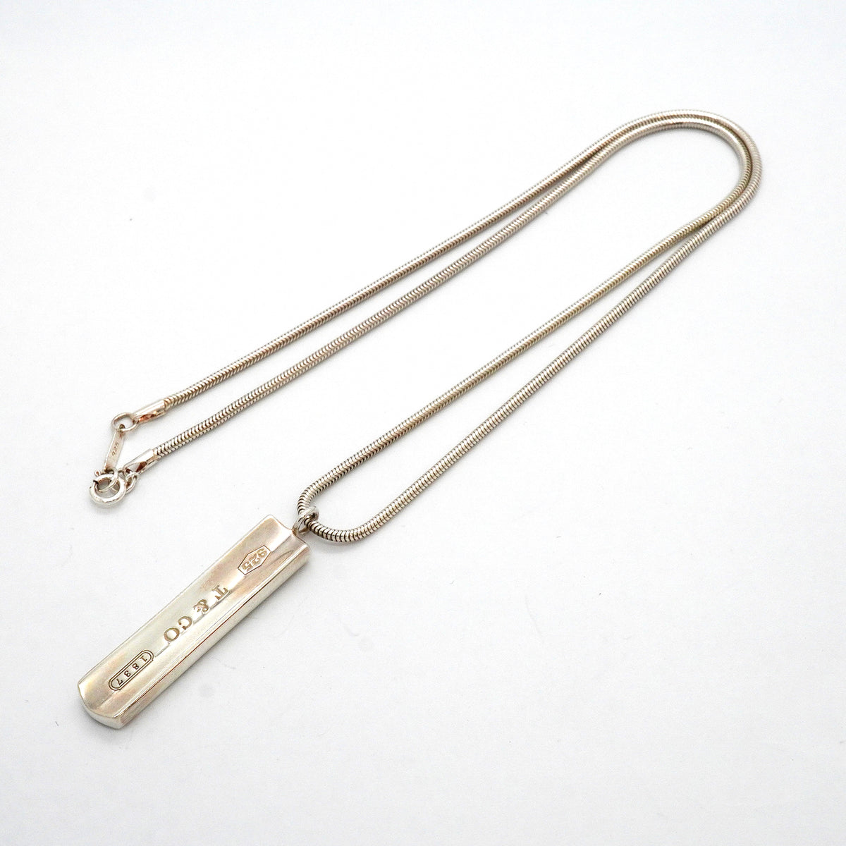 【6jkb0521】ティファニー ネックレス ナローバー シルバー925【中古】レディース