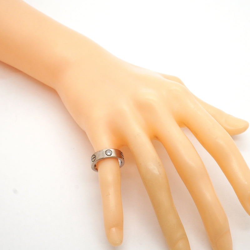 【6jkb0522】カルティエ リング ラブ 3PD K18WG ホワイトゴールド ダイヤモンド ＃50【中古】レディース