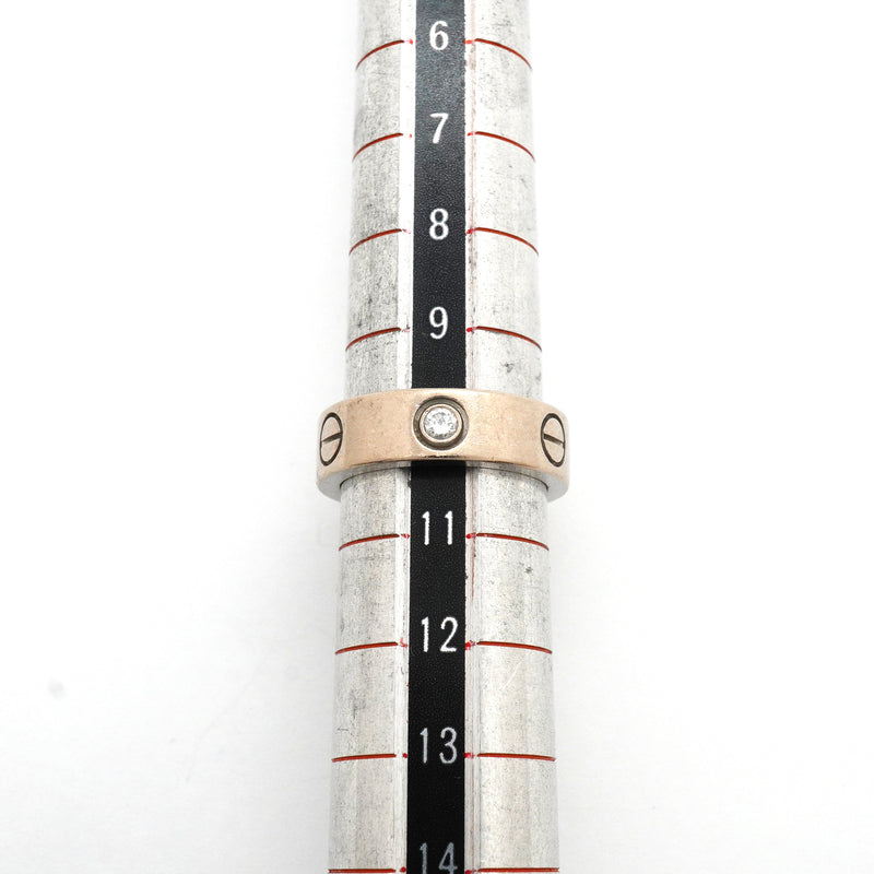【6jkb0522】カルティエ リング ラブ 3PD K18WG ホワイトゴールド ダイヤモンド ＃50【中古】レディース