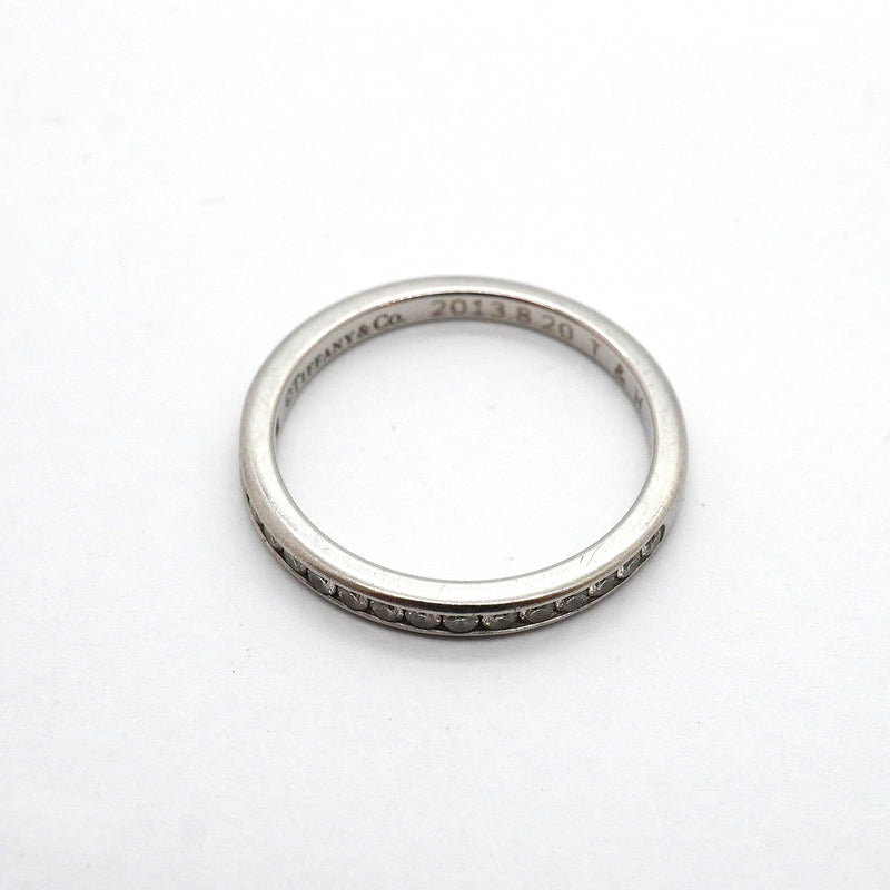 【6jkb0534】ティファニー リング ハーフエタニティ Pt950 プラチナ ダイヤモンド 10号【中古】レディース