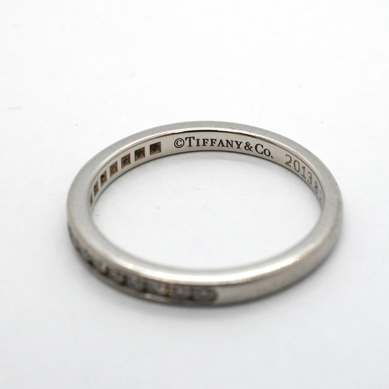 【6jkb0534】ティファニー リング ハーフエタニティ Pt950 プラチナ ダイヤモンド 10号【中古】レディース