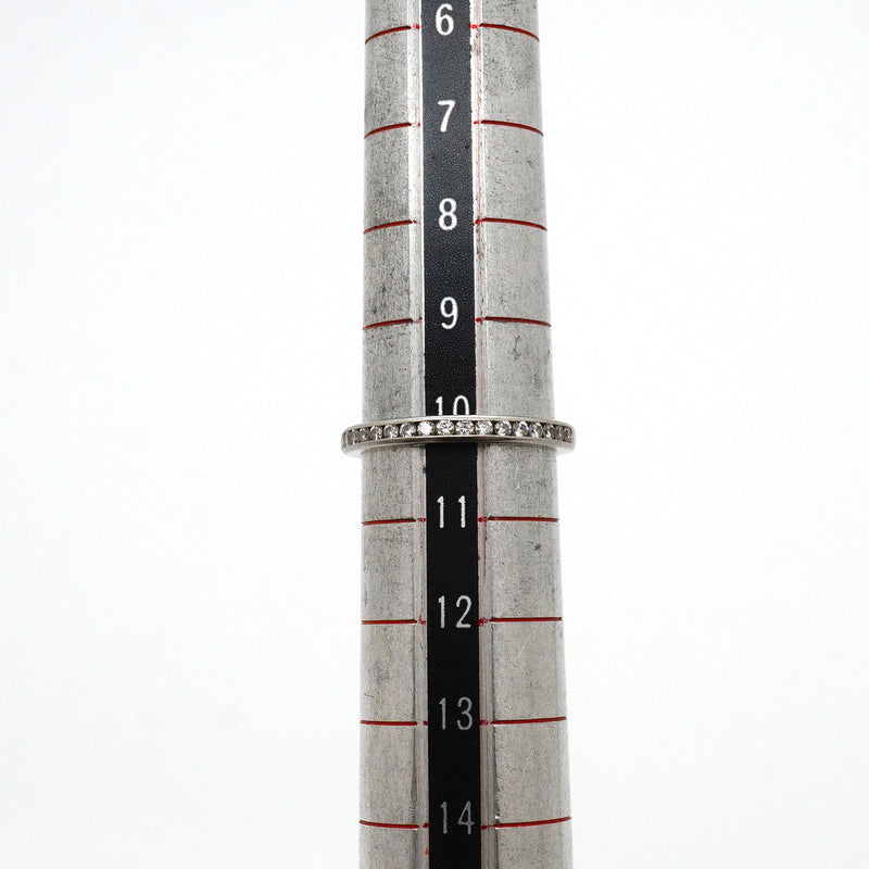【6jkb0534】ティファニー リング ハーフエタニティ Pt950 プラチナ ダイヤモンド 10号【中古】レディース