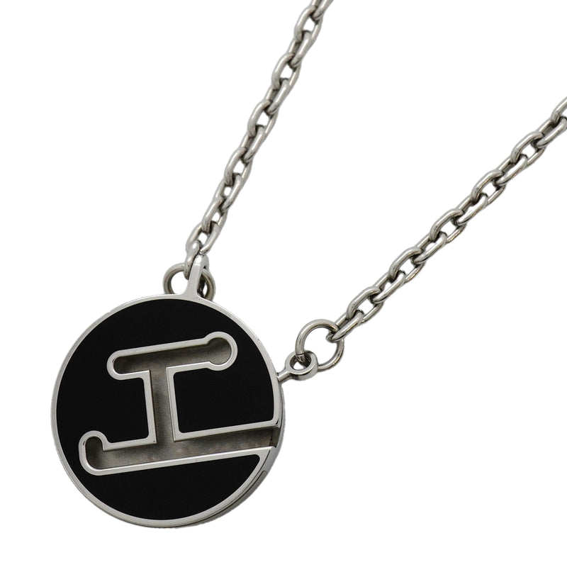 【6jkb0539】エルメス ネックレス ラビリンス 丸型 サークル メタル シルバー【中古】メンズ レディース ユニセックス