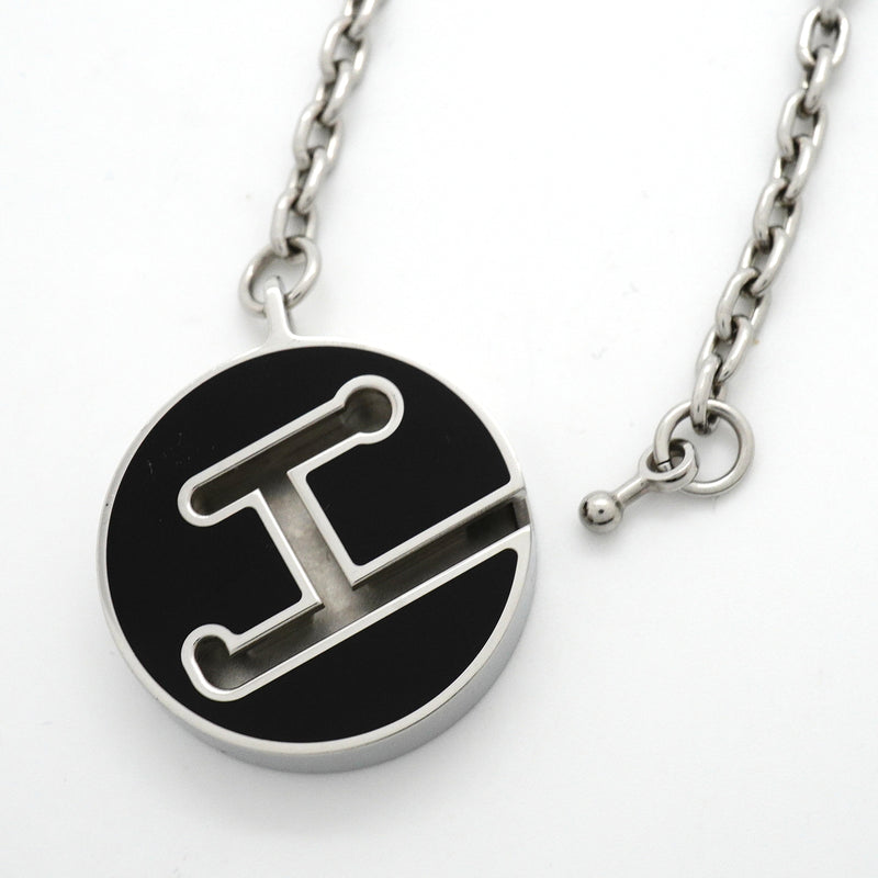【6jkb0539】エルメス ネックレス ラビリンス 丸型 サークル メタル シルバー【中古】メンズ レディース ユニセックス