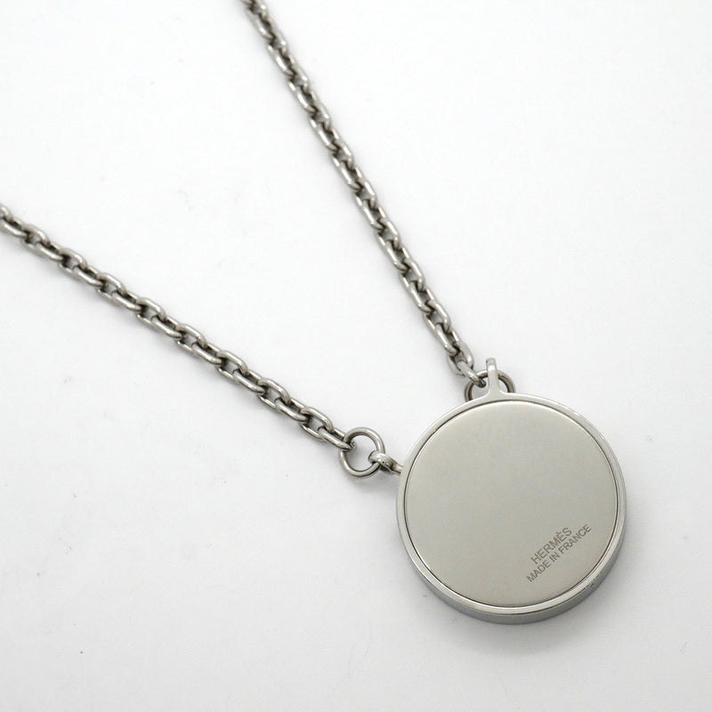 【6jkb0539】エルメス ネックレス ラビリンス 丸型 サークル メタル シルバー【中古】メンズ レディース ユニセックス