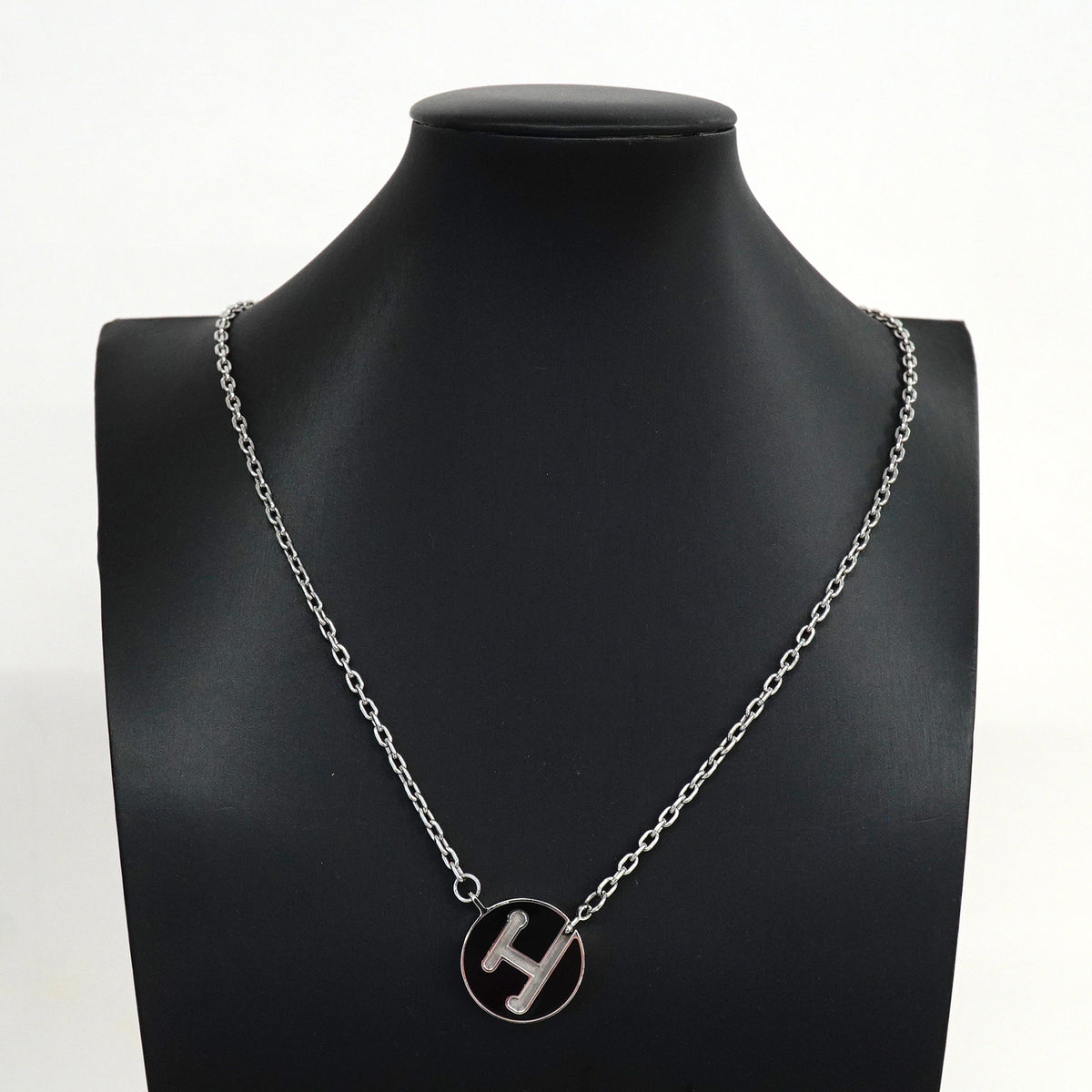 【6jkb0539】エルメス ネックレス ラビリンス 丸型 サークル メタル シルバー【中古】メンズ レディース ユニセックス
