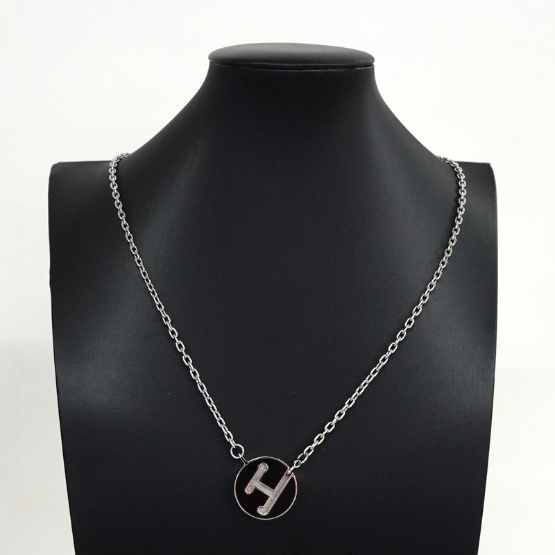【6jkb0539】エルメス ネックレス ラビリンス 丸型 サークル メタル シルバー【中古】メンズ レディース ユニセックス