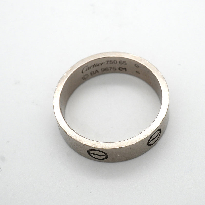 【6jkb0544】カルティエ リング ラブ K18WG ホワイトゴールド ＃65【中古】メンズ