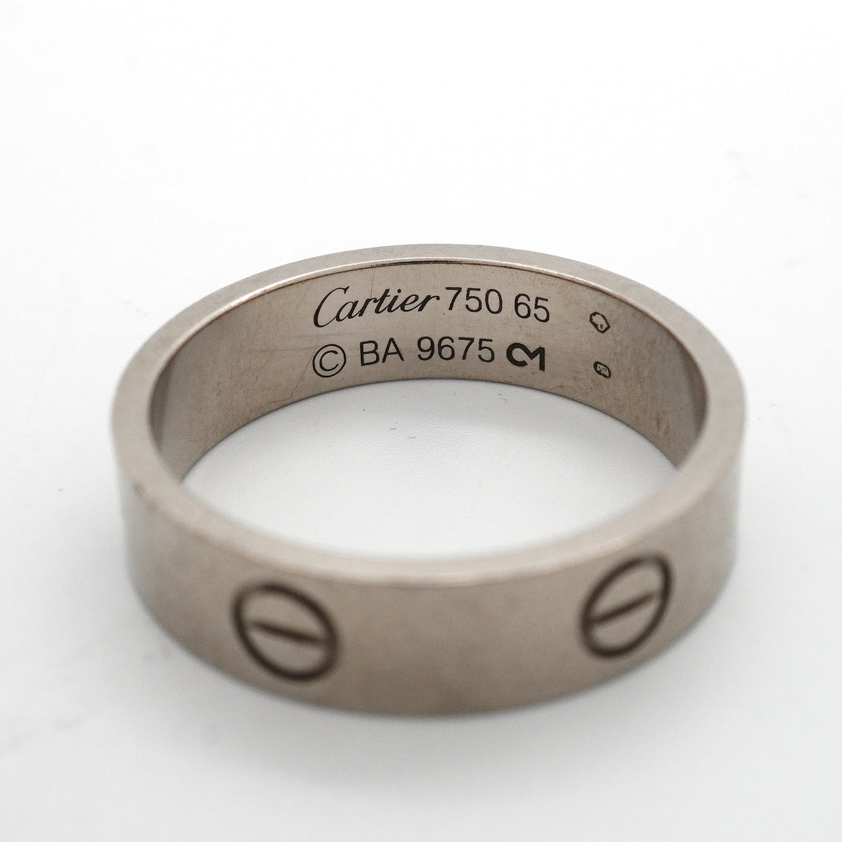 【6jkb0544】カルティエ リング ラブ K18WG ホワイトゴールド ＃65【中古】メンズ