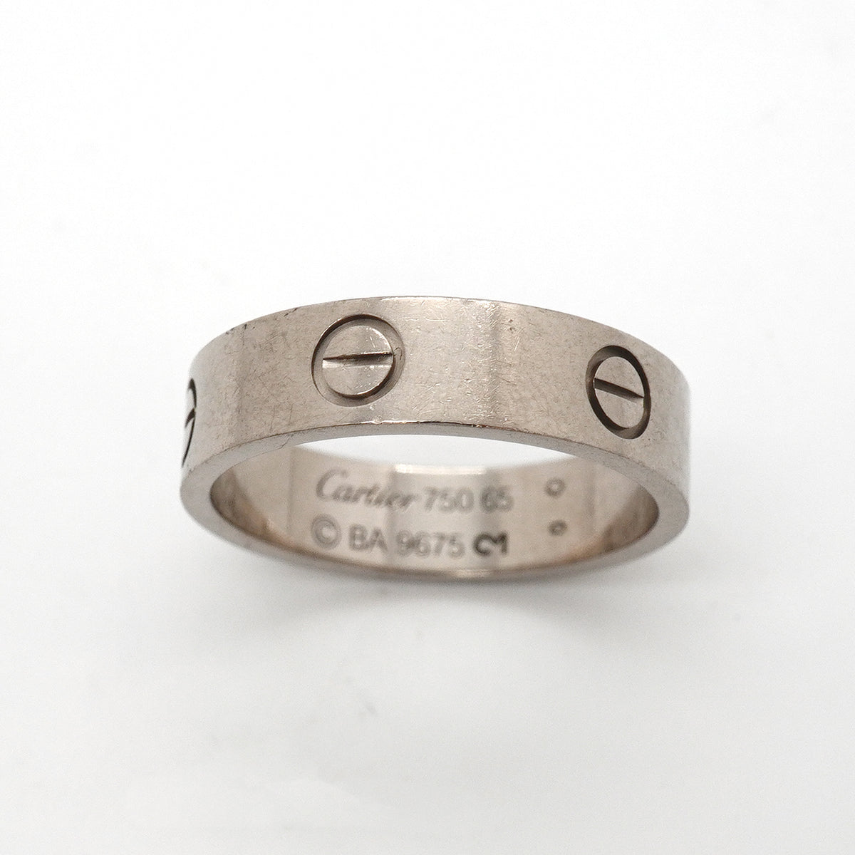 【6jkb0544】カルティエ リング ラブ K18WG ホワイトゴールド ＃65【中古】メンズ
