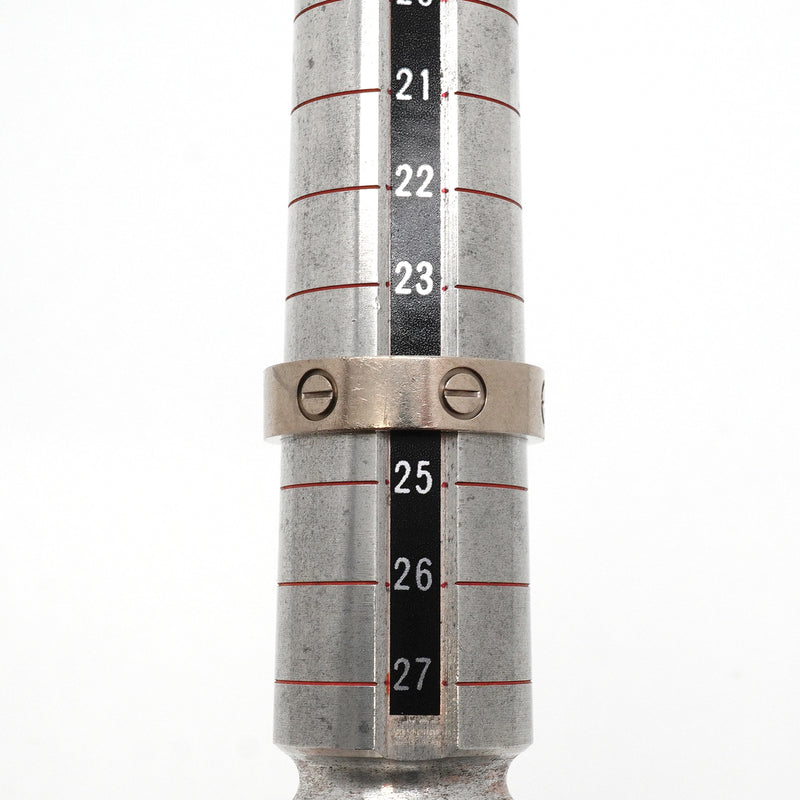 【6jkb0544】カルティエ リング ラブ K18WG ホワイトゴールド ＃65【中古】メンズ