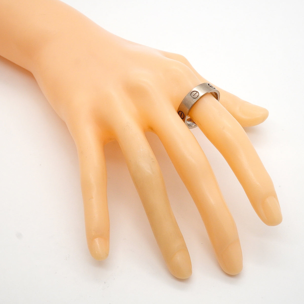 【6jkb0544】カルティエ リング ラブ K18WG ホワイトゴールド ＃65【中古】メンズ