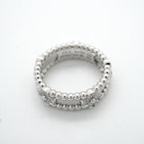 【6jkb0547】ヴァンクリーフ＆アーペル リング ペルレ スウィートクローバー K18WG ホワイトゴールド ダイヤモンド ＃52【中古】レディース