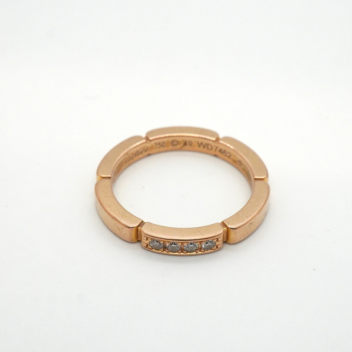【6jkb0557】カルティエ リング マイヨンパンテール K18PG ピンクゴールド ダイヤモンド ＃49【中古】レディース