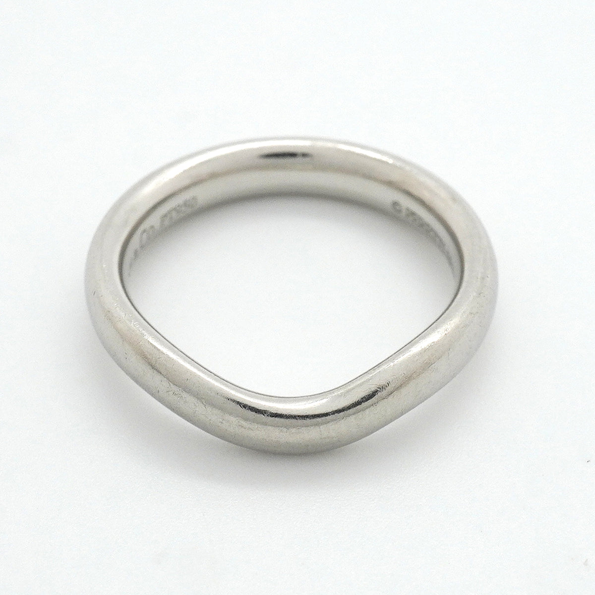 【6jkb0558】ティファニー リング カーブドバンド Pt950 プラチナ 6.5号【中古】レディース