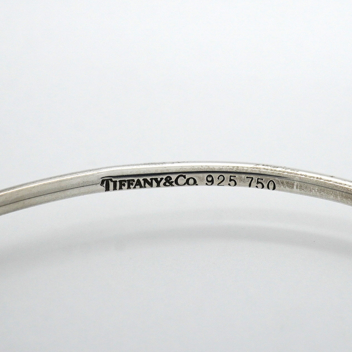 【6jkb0565】ティファニー バングル フック&アイ K18YG イエローゴールド シルバー925【中古】レディース