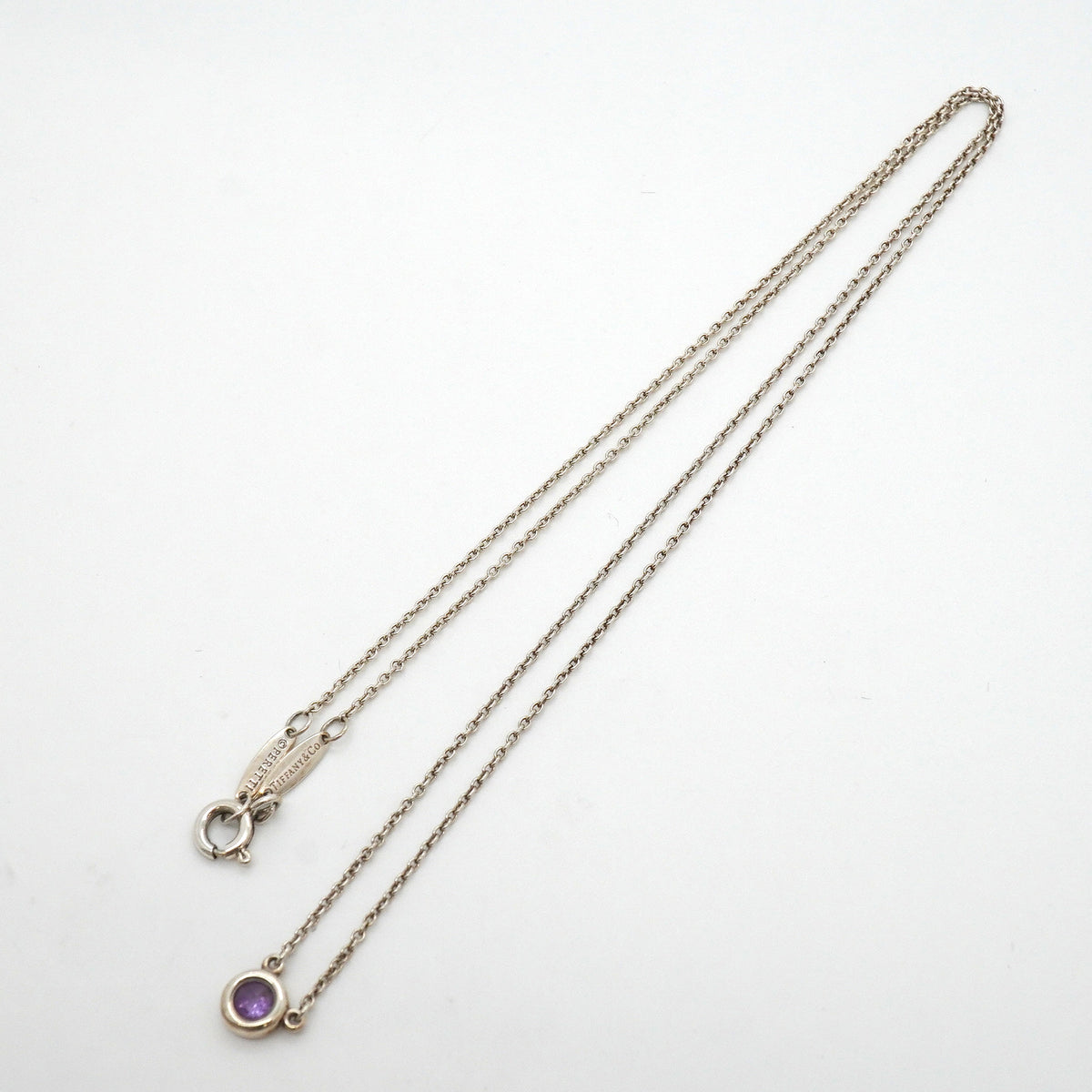【6jkb0571】ティファニー ネックレス バイザヤード シルバー925 アメジスト パープル【中古】レディース