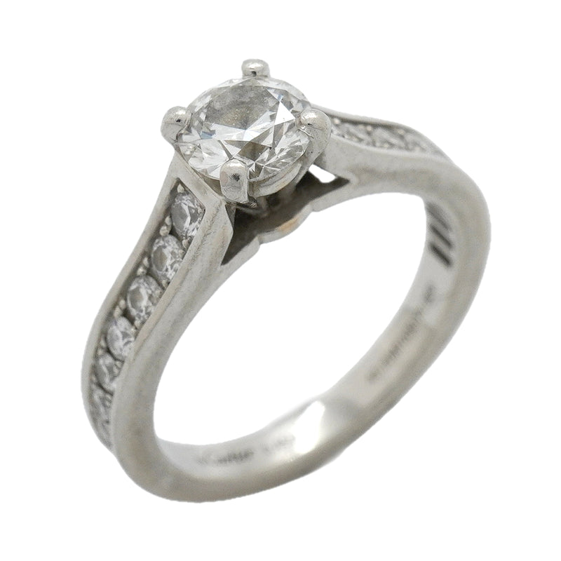 【6jkb0589】カルティエ リング ソリテール Pt950 プラチナ ダイヤモンド 0.45ct ＃45【中古】レディース