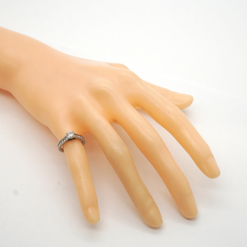 【6jkb0589】カルティエ リング ソリテール Pt950 プラチナ ダイヤモンド 0.45ct ＃45【中古】レディース