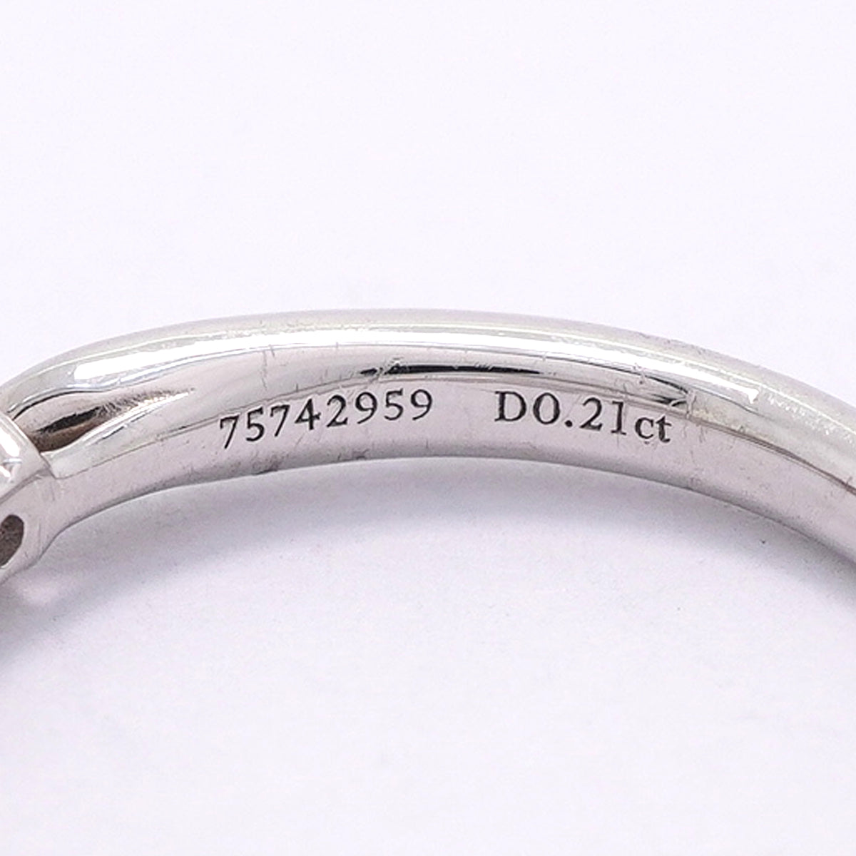 【6jkb0600】ティファニー リング ハーモニー Pt950 プラチナ ダイヤモンド 0.21ct 9号【中古】レディース