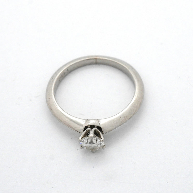 【6jkb0618】ティファニー リング ソリティア 1PD Pt950 プラチナ ダイヤモンド 0.31ct 5.5号【中古】レディース